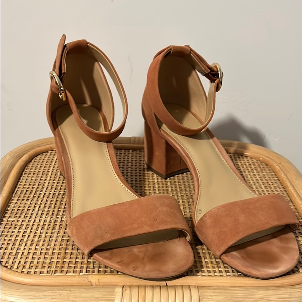 Elegant Rosy Block Heel Sandals